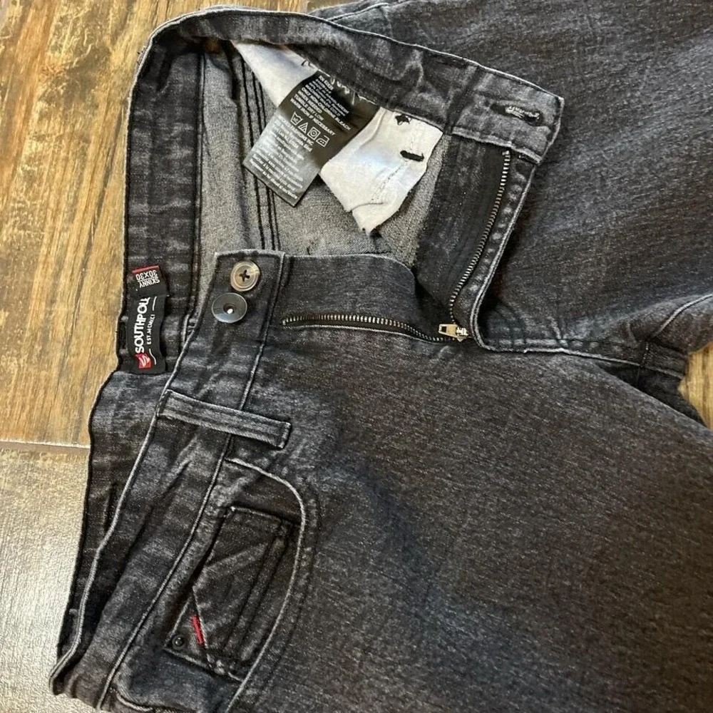 South Pole Skinny Black Jeans 30 x 30